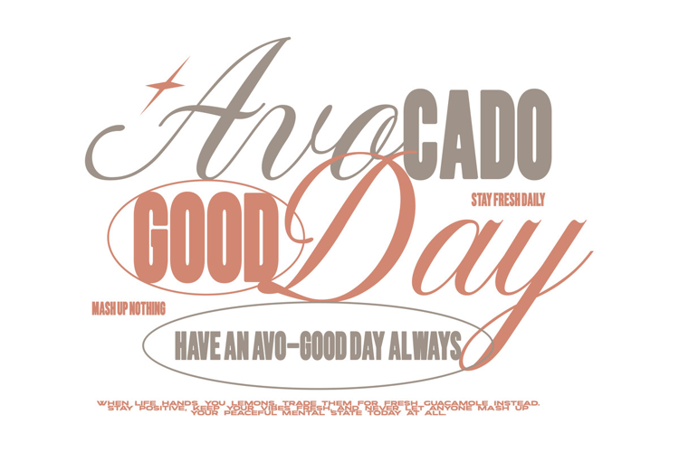 Avocado Good Day Retro Typography Quote T shirt Design