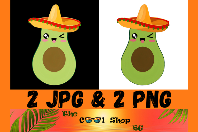 Avocado With Sombrero Png Clipart, Avocado Png, Sombrero Png