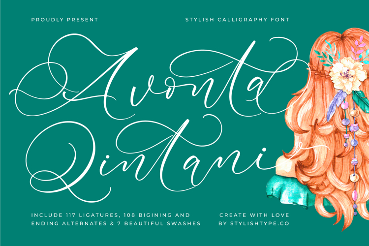 Avonta Qintani - Stylish Calligraphy Font