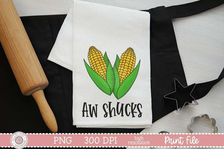 Aw Shucks | Funny Food Pun Sublimation Design