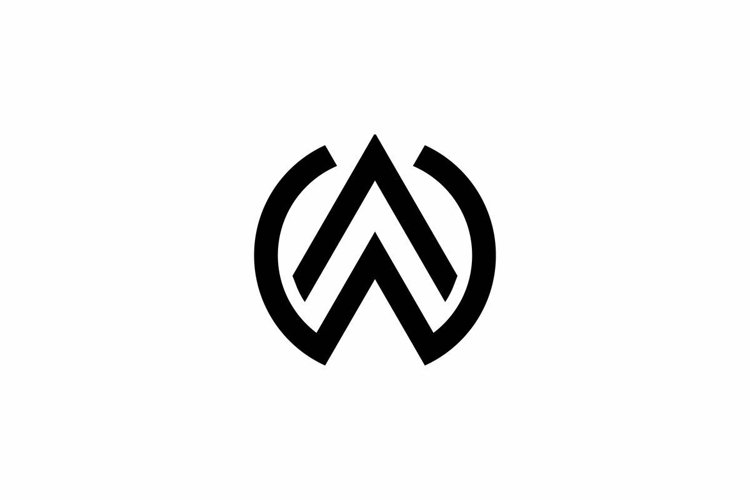 AW WA logo design vector template example image 1
