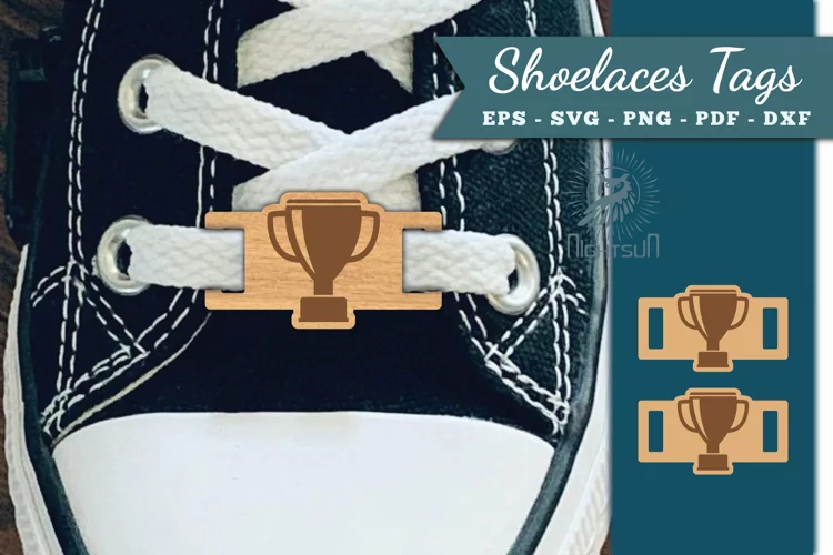 Award Trophy Shoelaces Tags Laser Cut SVG