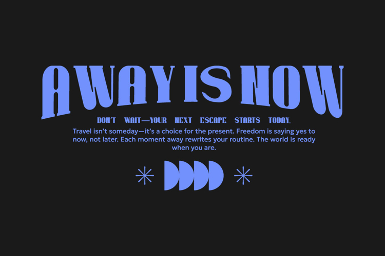Away is Now Urban Typography T-shirt Design