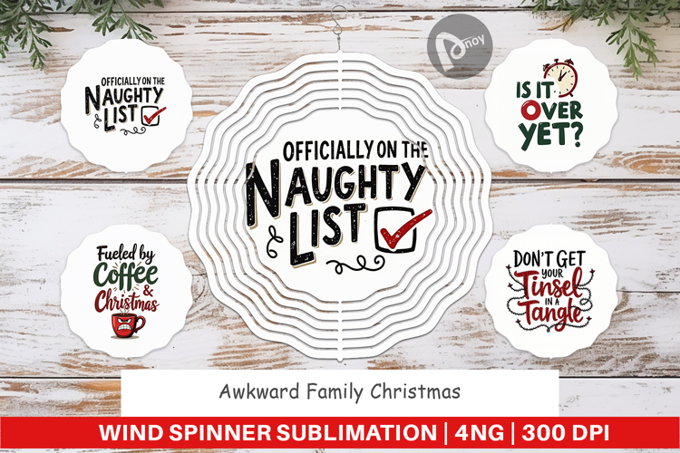 Awkward Christmas Quotes Wind Spinner