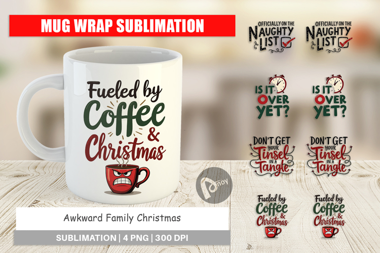 Awkward Christmas Quotes Mug Wrap