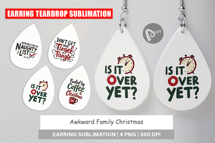 Awkward Christmas Quotes Earring