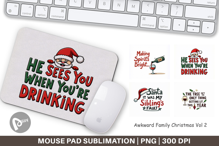 Awkward Christmas Quotes Mouse Pad