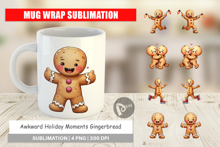 Awkward Holiday Gingerbread Mug Wrap