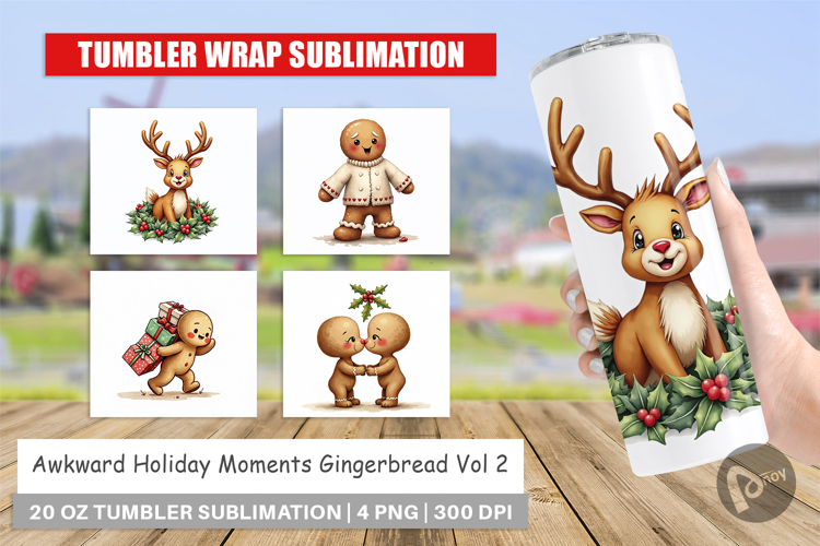 Awkward Holiday Gingerbread Tumbler