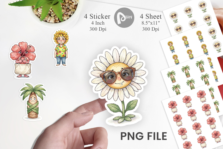 Awkward Introvert Mom Flora Sticker