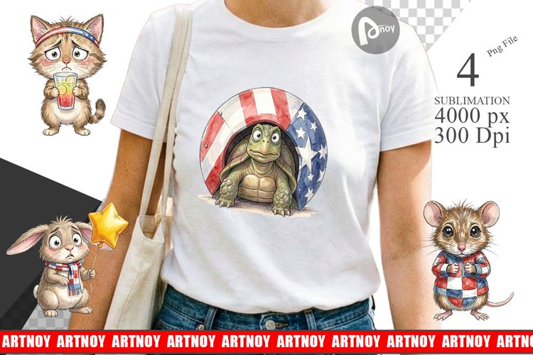 Awkward Patriotic Animals Sublimation