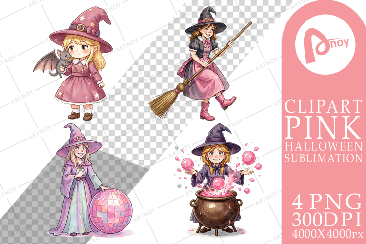 Awkward Pink Witch Sublimation