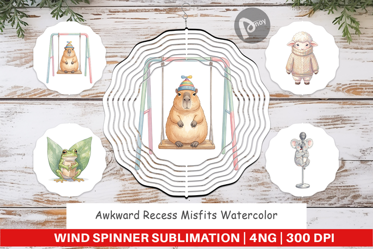 Awkward Recess Misfits Wind Spinner