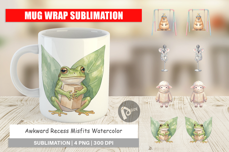 Awkward Recess Misfits Mug Wrap