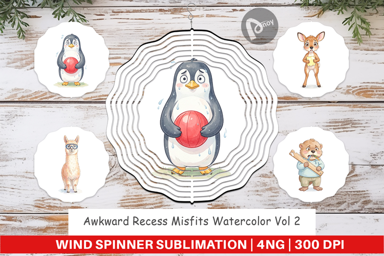 Awkward Recess Misfits Wind Spinner