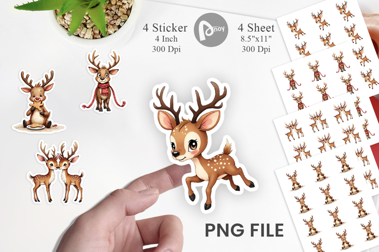 Awkward Reindeer Academy Sticker