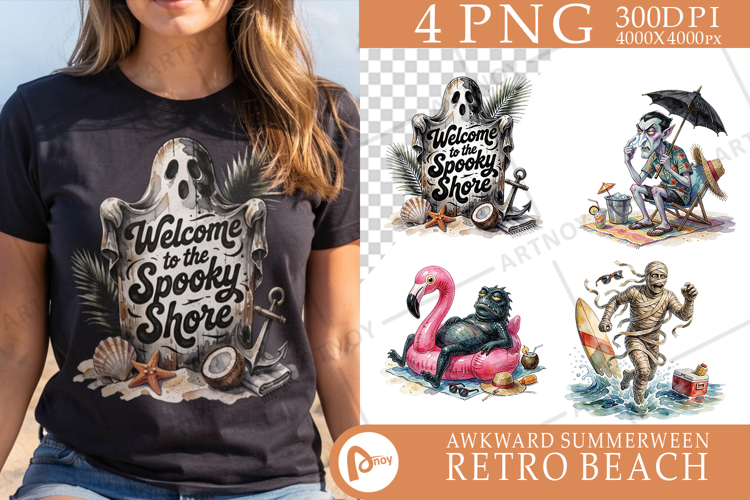 Retro Monster Beach Sublimation