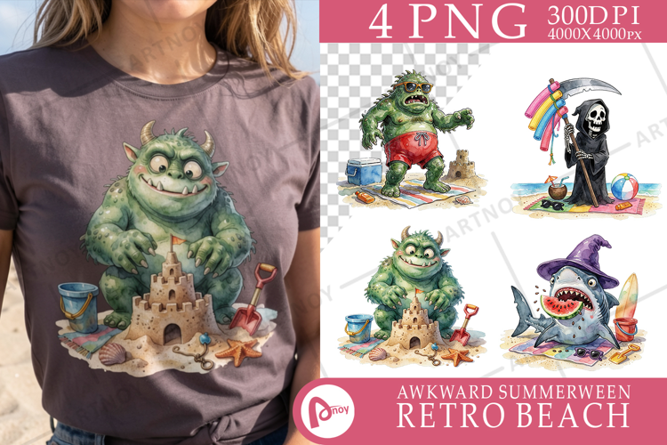 Retro Monster Beach Sublimation