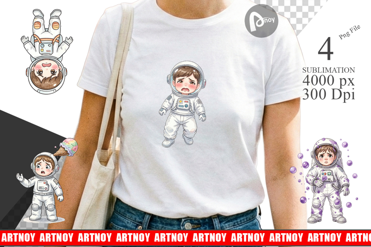 Awkward Space Kid Sublimation