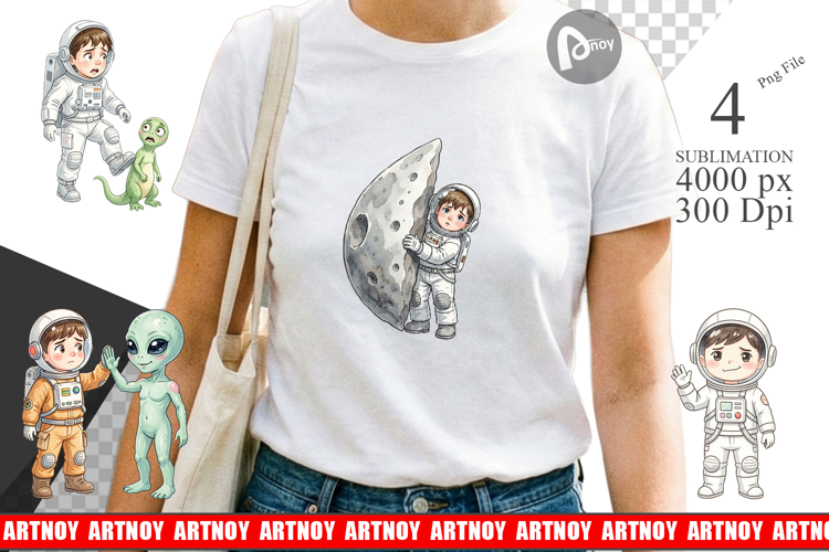 Awkward Space Kid Sublimation