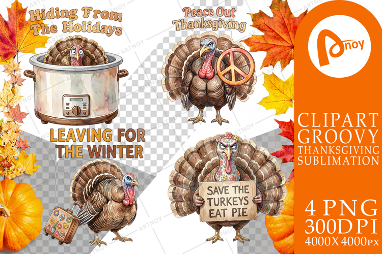 Awkward Turkey Retro Sublimation
