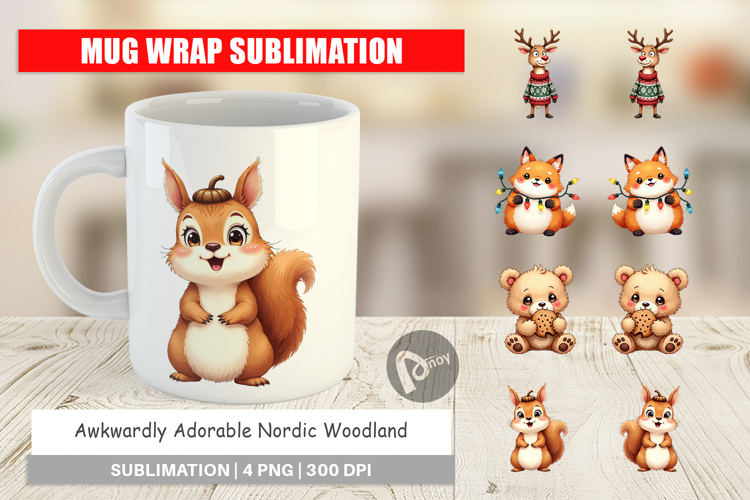 Nordic Woodland Mug Wrap