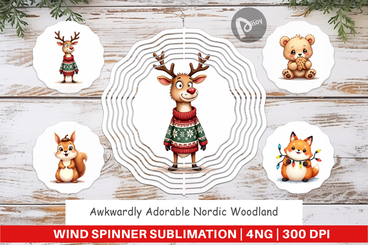 Nordic Woodland Wind Spinner