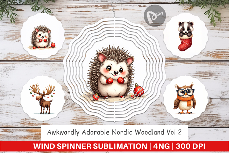Nordic Woodland Wind Spinner