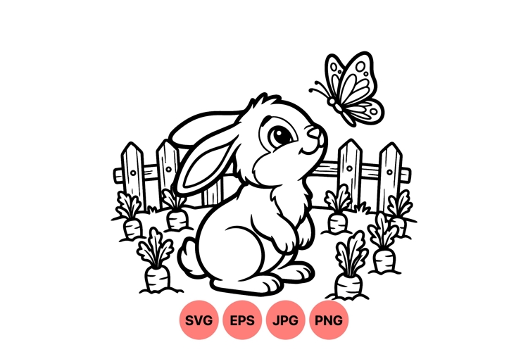 Cute Bunny Clipart Image 9