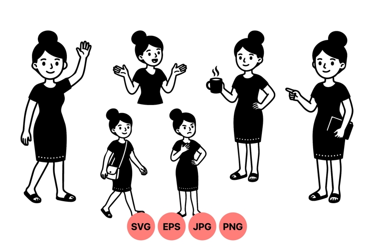 Black And White Hand Clipart Image 14