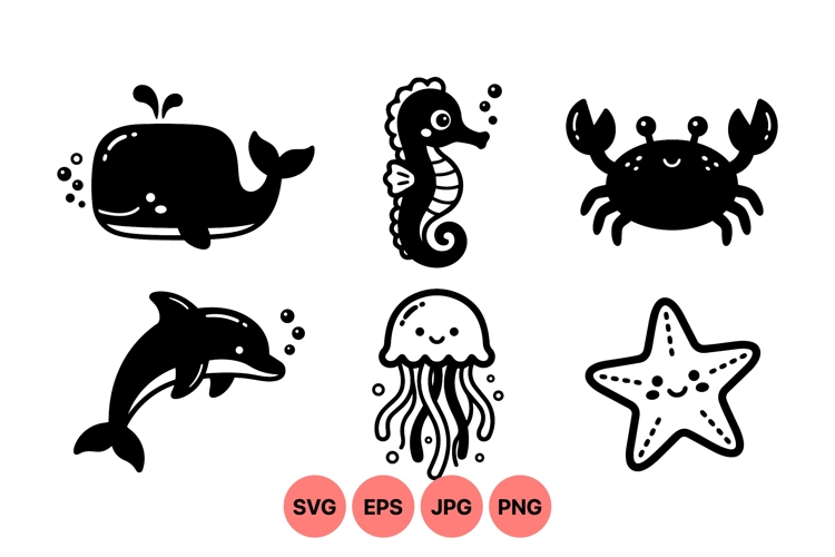 Sea Creatures Clipart Image 20