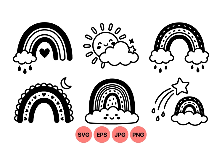 Cute Rainbow Clipart Image 19