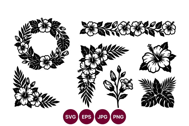 Floral border vector art