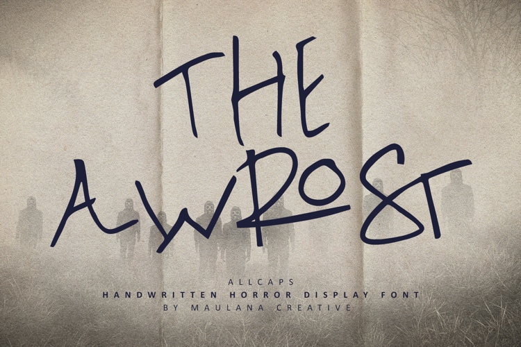Awrost Handwritten Horror Display Font