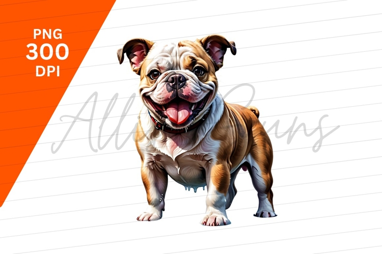 Smiling Bulldog Puppy Isolated Clipart Png Image