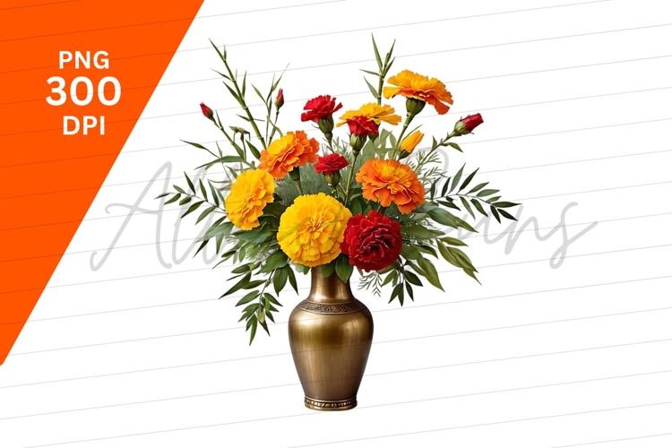 Floral Arrangement In Vase Clipart Png