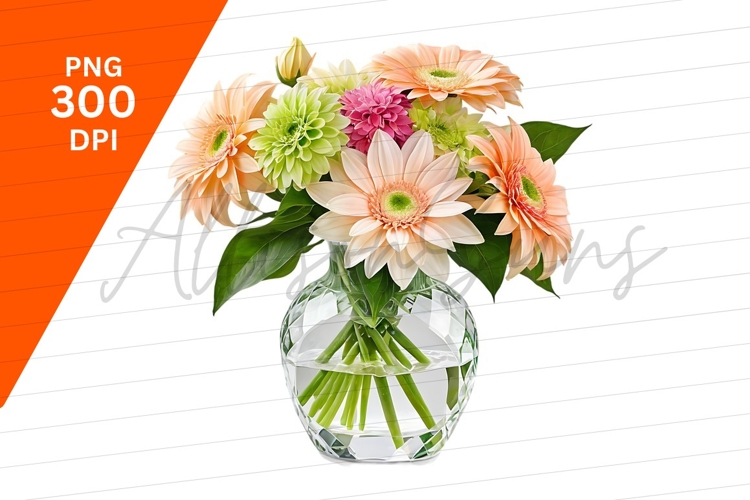 Gerbera Dahlia Bouquet Clipart Png Still Life