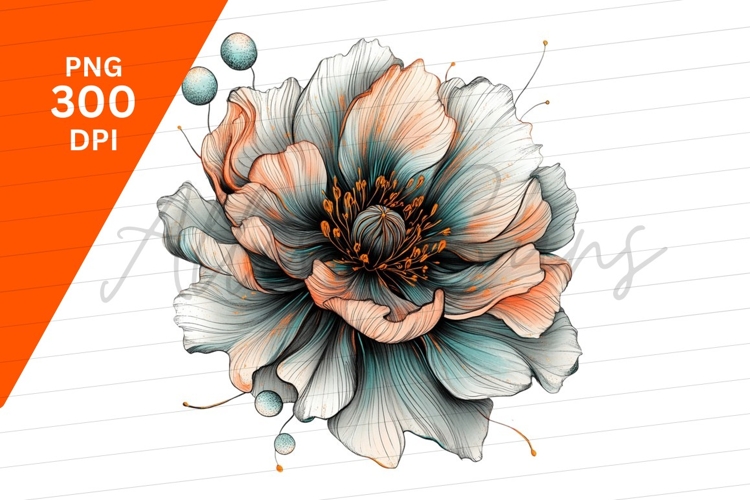 Flower Drawing Png Image 14