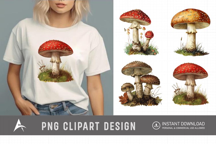 Vintage Mushroom Illustration Image 15