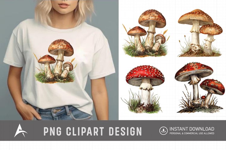 Vintage Mushroom Illustration Image 16