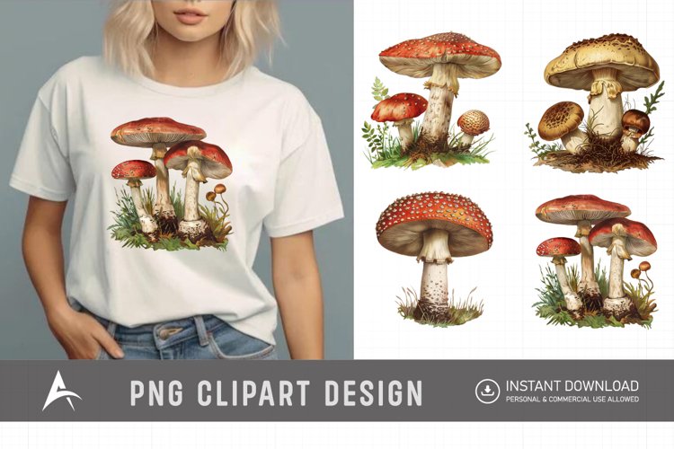 Vintage Mushroom Illustration Image 14