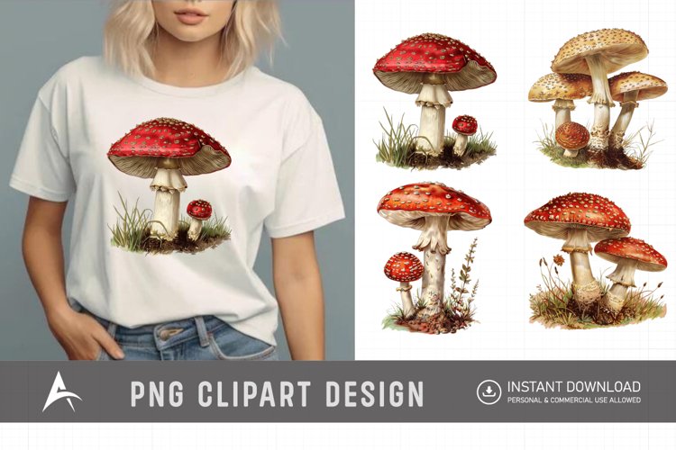 Vintage Mushroom Illustration Image 19