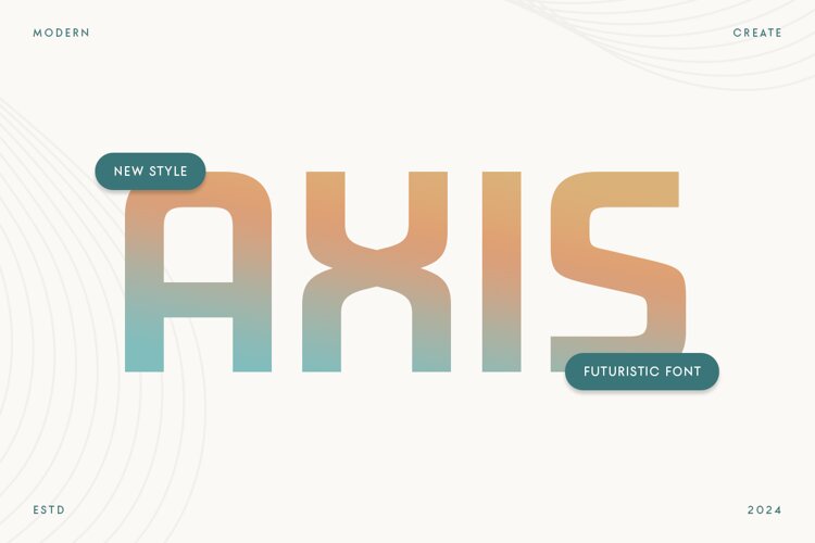 Axis - Modern Unique Futuristic Font example image 1