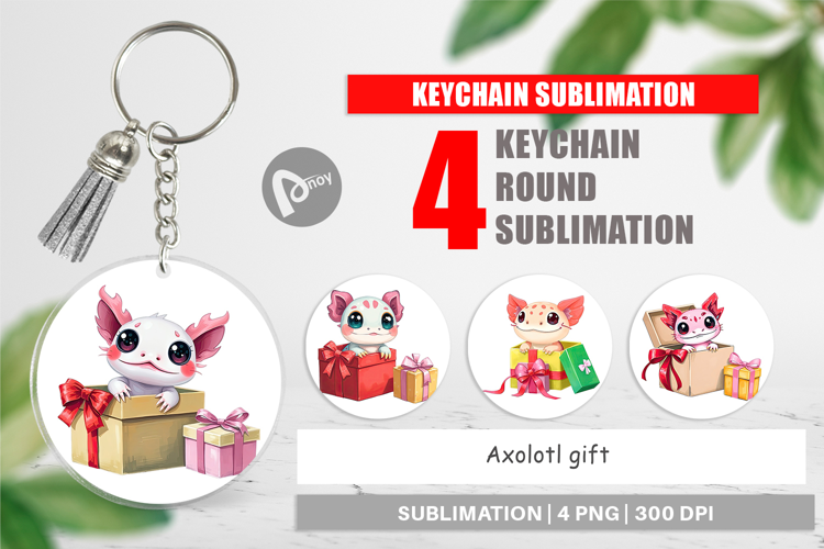 Keychain Axolotl Gift