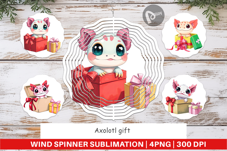 Wind Spinner Axolotl Gift