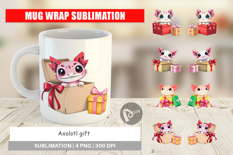 Mug Wrap Axolotl Gift
