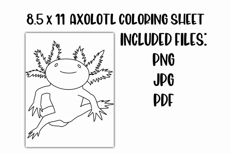 Axolotl Coloring Sheet
