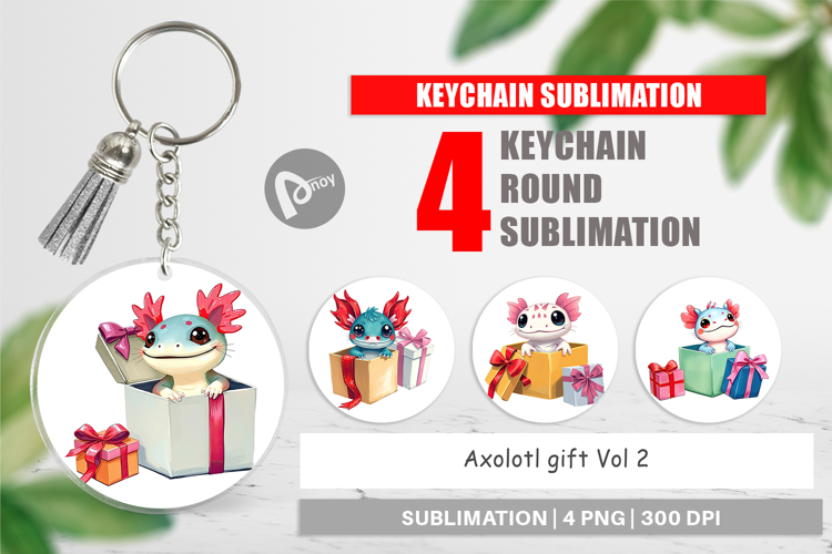 Keychain Axolotl Gift