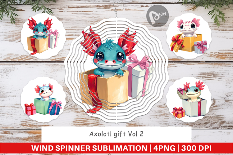 Wind Spinner Axolotl Gift