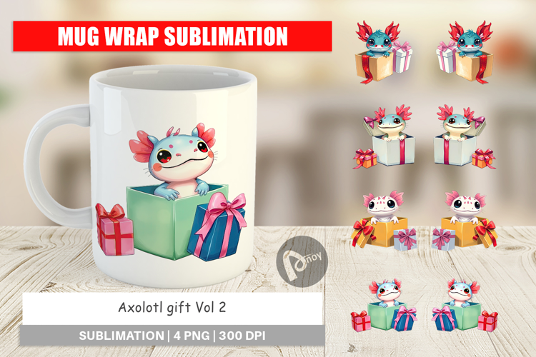 Mug Wrap Axolotl Gift